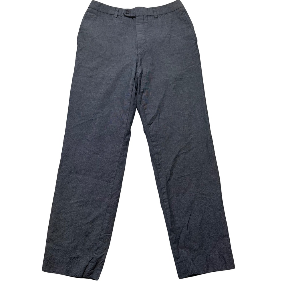 Saks Fifth Avenue Mens Dress Pants Gray Flat Front Casual Business Size 32